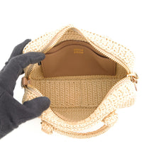 将图像加载到图库查看器中，MIUMIU 2WAYBag Natural/Brown5BB123 Raffia Leather
