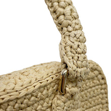 将图像加载到图库查看器中，MIUMIU 2WAYBag Natural/Brown5BB123 Raffia Leather
