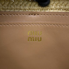 将图像加载到图库查看器中，MIUMIU 2WAYBag Natural/Brown5BB123 Raffia Leather

