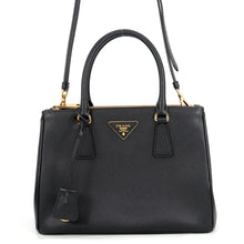 将图像加载到图库查看器中，PRADA Galleria 2WAYBag Black1BA863 Saffiano LeatherLeather
