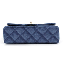 将图像加载到图库查看器中，CHANEL Matelasse W flap ChainShoulder Blue/IndigoA01113 Denim Size 23
