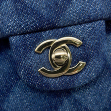 将图像加载到图库查看器中，CHANEL Matelasse W flap ChainShoulder Blue/IndigoA01113 Denim Size 23
