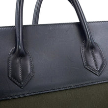 将图像加载到图库查看器中，HERMES HAUT A COURROIES Khaki/Black Toile Camp Evercolor Size 40
