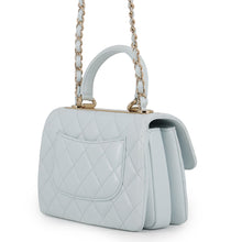 Load image into Gallery viewer, CHANEL Top Handle Mini Flap Bag Light BlueAS4654 Lambskin Size Mini
