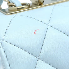 Load image into Gallery viewer, CHANEL Top Handle Mini Flap Bag Light BlueAS4654 Lambskin Size Mini
