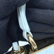 Load image into Gallery viewer, CHANEL Top Handle Mini Flap Bag Light BlueAS4654 Lambskin Size Mini
