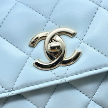 Load image into Gallery viewer, CHANEL Top Handle Mini Flap Bag Light BlueAS4654 Lambskin Size Mini
