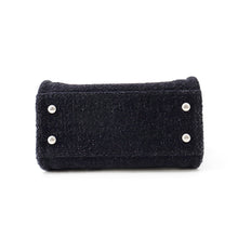 将图像加载到图库查看器中，CHANEL Deauville2wayHandbag BlackA86374 Lame Tweed Leather Size Mini
