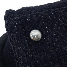将图像加载到图库查看器中，CHANEL Deauville2wayHandbag BlackA86374 Lame Tweed Leather Size Mini
