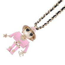 Load image into Gallery viewer, CHANEL Gabriel necklace PinkABG222-B21626-U3512 Gold Plated Leather Faux Pearl
