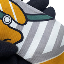 将图像加载到图库查看器中，HERMES Twilly Bayadère Gray/Yellow/Multicolor Silk100%
