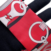 Load image into Gallery viewer, HERMES Twilly horse riding equipment set Red/White/Black Silk100%
