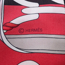 Load image into Gallery viewer, HERMES Twilly horse riding equipment set Red/White/Black Silk100%
