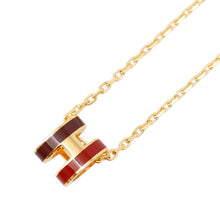 Load image into Gallery viewer, HERMES Pop Ash Necklace Rocabar Size Mini Framboisier Lacquer Gold Plated
