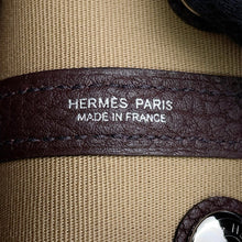 将图像加载到图库查看器中，HERMES Neo Garden Trench/RougeSellier Toile Officier Negonda Leather Size 23
