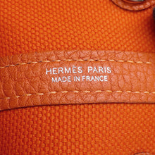 将图像加载到图库查看器中，HERMES Garden Party Tangerine Toile Military Negonda Leather Size TPM
