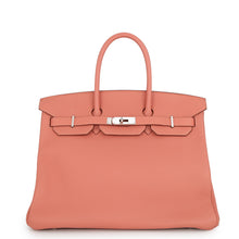 将图像加载到图库查看器中，HERMES Birkin Rose Tea Taurillon Clemence Size 35
