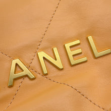 将图像加载到图库查看器中，CHANEL CHANEL22 ChainShoulder Bag OrangeAS3980 Shiny Calf Leather Size Mini
