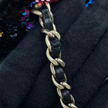 Load image into Gallery viewer, CHANEL Sequins Pouch Bag Black/Multicolor Sequins Leather
