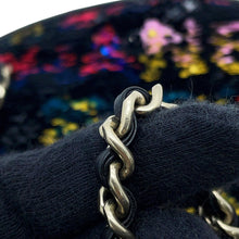 Load image into Gallery viewer, CHANEL Sequins Pouch Bag Black/Multicolor Sequins Leather
