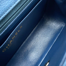 将图像加载到图库查看器中，CHANEL Mini Materasse Chain Shoulder Metalic BlueA69900 Caviar Leather Size 20
