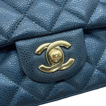 将图像加载到图库查看器中，CHANEL Mini Materasse Chain Shoulder Metalic BlueA69900 Caviar Leather Size 20
