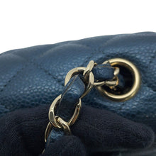 将图像加载到图库查看器中，CHANEL Mini Materasse Chain Shoulder Metalic BlueA69900 Caviar Leather Size 20
