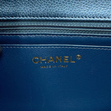 将图像加载到图库查看器中，CHANEL Mini Materasse Chain Shoulder Metalic BlueA69900 Caviar Leather Size 20
