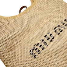 Load image into Gallery viewer, MIUMIU Ivy Tote Bag Beige5BG231 Raffia Linen
