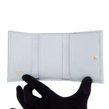 将图像加载到图库查看器中，CHANEL Matelasse Rhinestone Classic Tri-fold Wallet Compact Wallet Light BlueAP4815 Caviar Leather/Rhinestone
