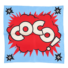 将图像加载到图库查看器中，CHANEL Scarf American comics NY Blue/MulticolorAAC149 Silk100%

