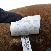 将图像加载到图库查看器中，HERMES Plush Elmy Brown/Black/Orange Polyester100% Size PM
