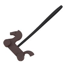将图像加载到图库查看器中，HERMES Cheval à Roulette Bag Charm Ebene/Terre/Black Epsom
