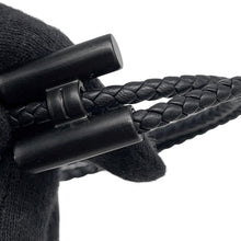 将图像加载到图库查看器中，HERMES Tourni Tresse Bracelet Black Swift Leather
