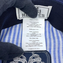 Load image into Gallery viewer, HERMES Belil Chaine d'Ancre Cap Size 58 Navy Cashmere100%
