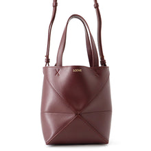 Load image into Gallery viewer, LOEWE Puzzle Fold Tote Bag BordeauxA657V25X01 shiny calf Size Mini
