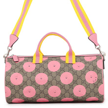 Load image into Gallery viewer, GUCCI Children's Smile Print 2-Way Handbag - Ewan Roberts Collaboration Beige/Pink/Yellow793849 GG Supreme Leather
