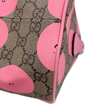 Load image into Gallery viewer, GUCCI Children's Smile Print 2-Way Handbag - Ewan Roberts Collaboration Beige/Pink/Yellow793849 GG Supreme Leather
