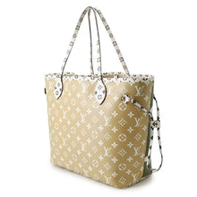 将图像加载到图库查看器中，LOUIS VUITTON Neverfull Khaki/Beige/WhiteM44568 Monogram / Giant Size MM
