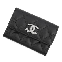 将图像加载到图库查看器中，CHANEL Matelasse Card Case BlackAP4812-B21489-94305 Caviar Leather/Rhinestone
