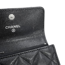 将图像加载到图库查看器中，CHANEL Matelasse Card Case BlackAP4812-B21489-94305 Caviar Leather/Rhinestone
