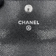 将图像加载到图库查看器中，CHANEL Matelasse Card Case BlackAP4812-B21489-94305 Caviar Leather/Rhinestone
