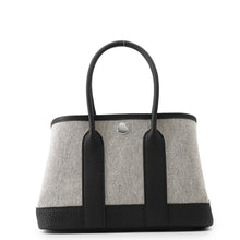将图像加载到图库查看器中，HERMES Neo Garden Ecru/Black Toile H Negonda Leather Size 23
