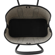 将图像加载到图库查看器中，HERMES Neo Garden Ecru/Black Toile H Negonda Leather Size 23
