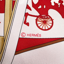 Load image into Gallery viewer, HERMES A tour of Paris by car Size 70 Rouge/White/Black Silk100%
