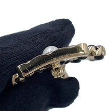 Load image into Gallery viewer, CHANEL No. 5 Perfume Bottle Motif Brooch Gold/BlackAB4701 Metal Rhinestone Faux Pearl Leather
