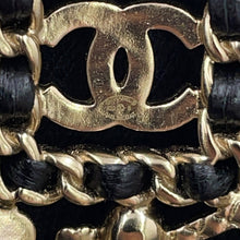 Load image into Gallery viewer, CHANEL No. 5 Perfume Bottle Motif Brooch Gold/BlackAB4701 Metal Rhinestone Faux Pearl Leather

