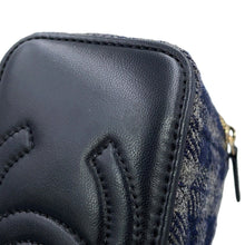 Load image into Gallery viewer, CHANEL Vanity ChainShoulder Bag Navy/GrayAP1341 Tweed Leather
