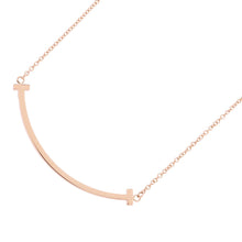 Load image into Gallery viewer, TIFFANY&amp;Co. T Smile Necklace Size Small60011678 18K Pink Gold
