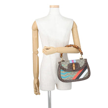 将图像加载到图库查看器中，GUCCI GG Supreme Bamboo 2WAY Top Handle Bag Beige/Brown/Multicolor679632 PVC Leather Size Medium
